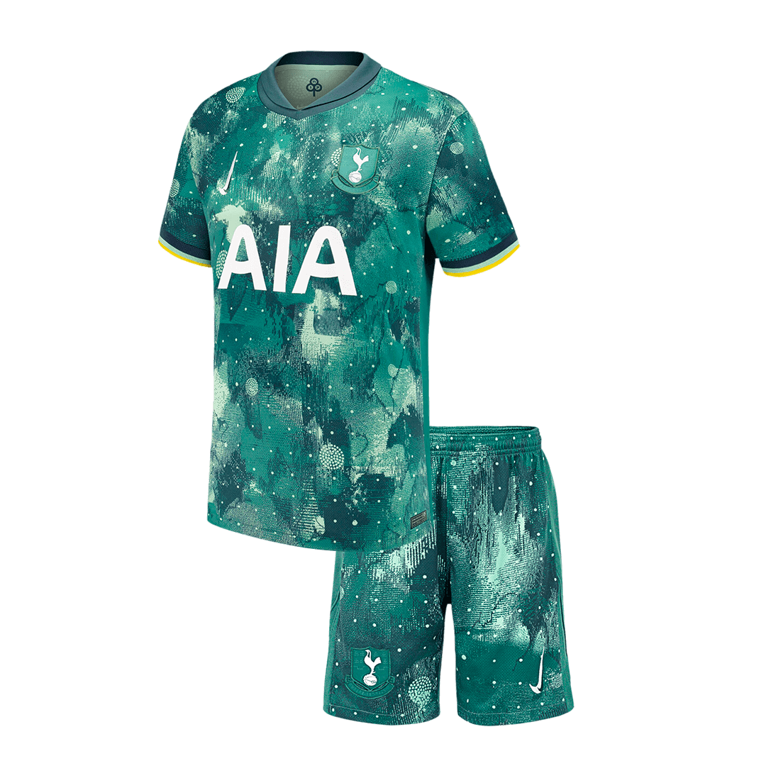 Kid's Tottenham Hotspur Third Away Soccer Jersey Kit(Jersey+Shorts) 2024/25