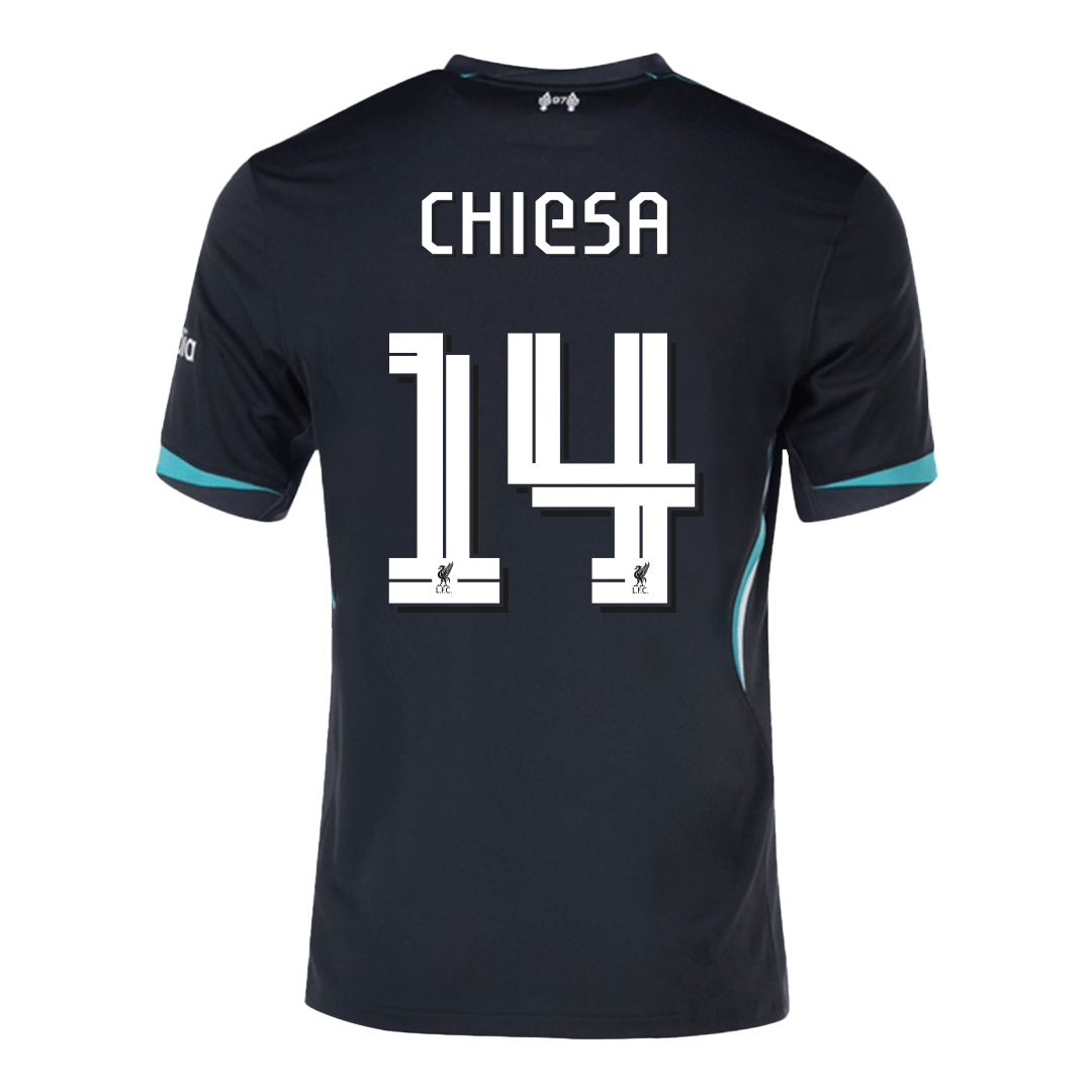 CHIESA #14 Liverpool Away Soccer Jersey 2024/25 - UCL
