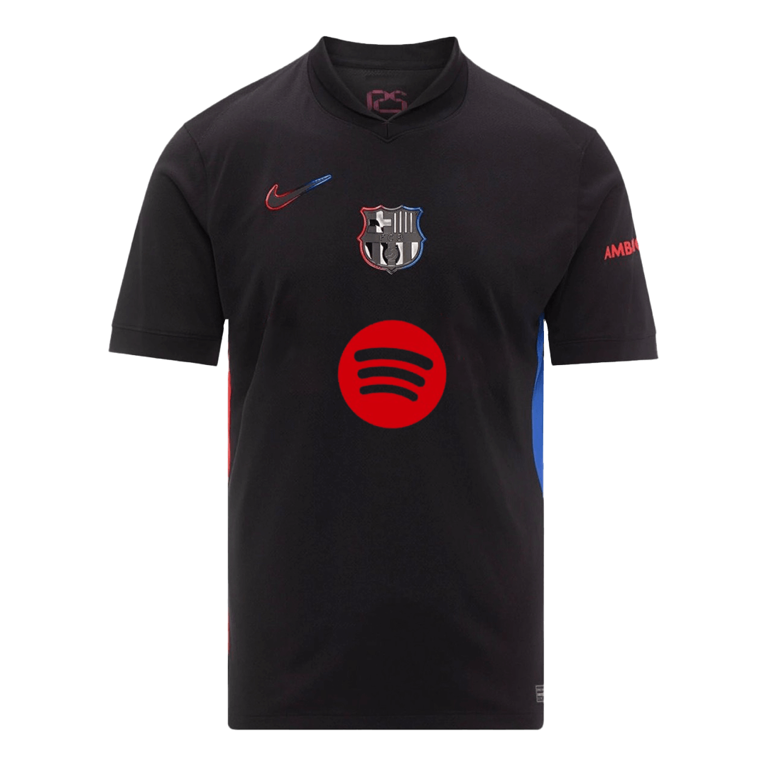 Barcelona Away Soccer Jersey 2024/25 - Spotify Logo Without Text