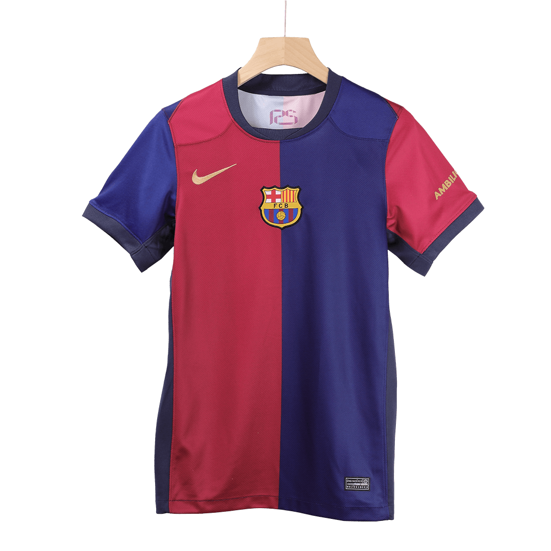 GAVI #6 Barcelona Home  Soccer Jersey 2024/25- Spotify Logo Without Text