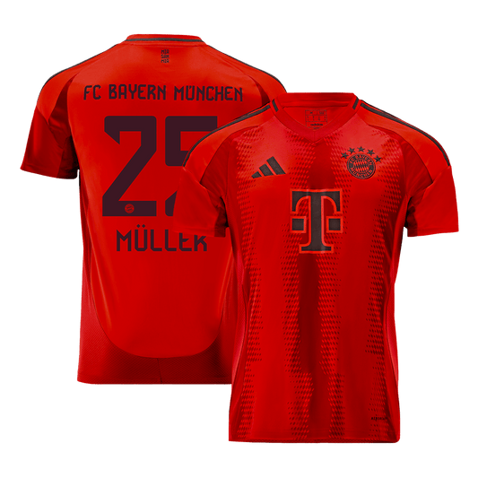 Müller #25 Bayern Munich Home  Soccer Jersey 2024/25