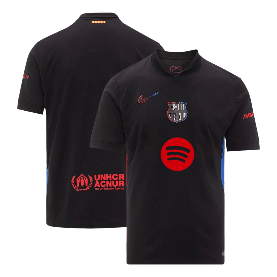 Barcelona Away  Soccer Jersey 2024/25 - Spotify Logo Without Text