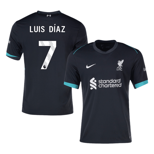 Luis Díaz #7 Liverpool Away  Soccer Jersey 2024/25
