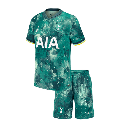Kid's Tottenham Hotspur Third Away  Soccer Jersey Kit(Jersey+Shorts) 2024/25