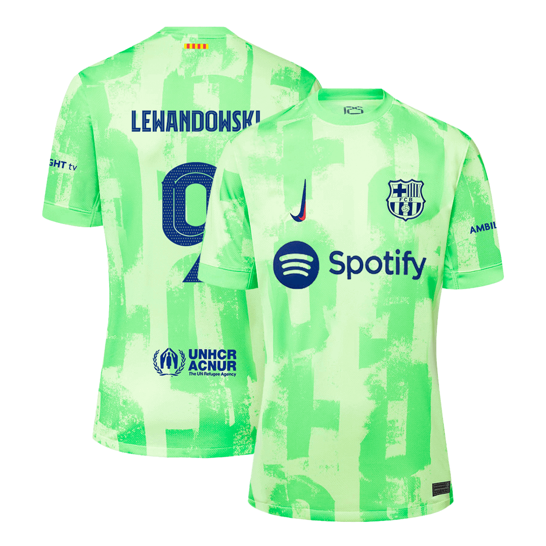 LEWANDOWSKI #9 Barcelona Third Away  Soccer Jersey 2024/25- UCL