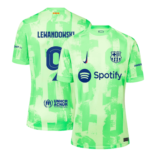 LEWANDOWSKI #9 Barcelona Third Away  Soccer Jersey 2024/25- UCL