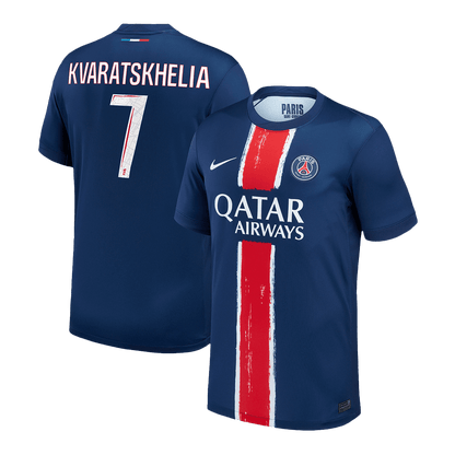 KVARATSKHELIA #7 PSG Home Soccer Jersey 2024/25
