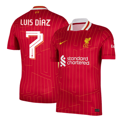 Luis Díaz #7 Liverpool Home  Soccer Jersey 2024/25 - UCL