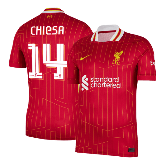 CHIESA #14 Liverpool Home  Soccer Jersey 2024/25 - UCL