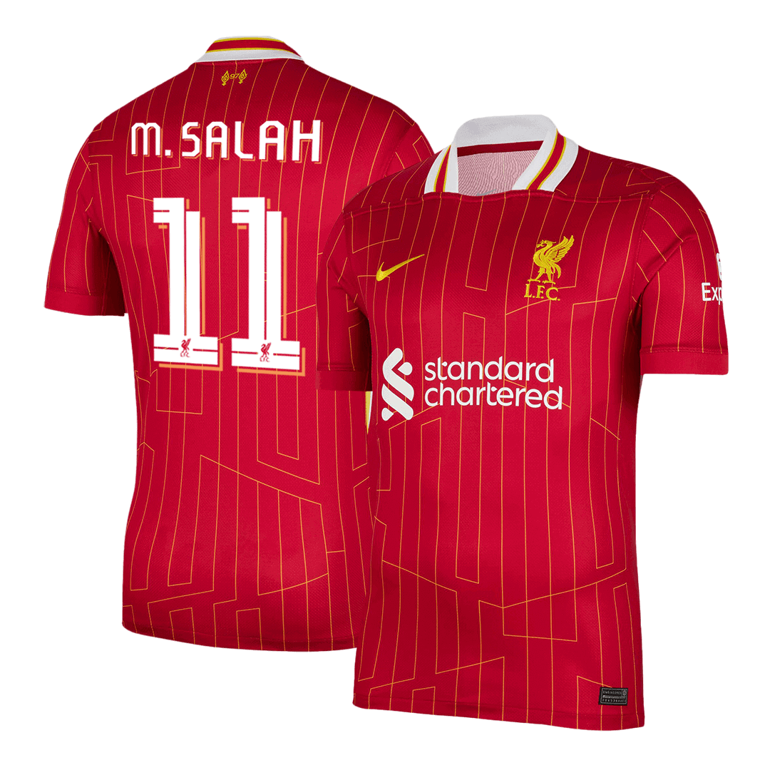 M.SALAH #11 Liverpool Home  Soccer Jersey 2024/25 - UCL