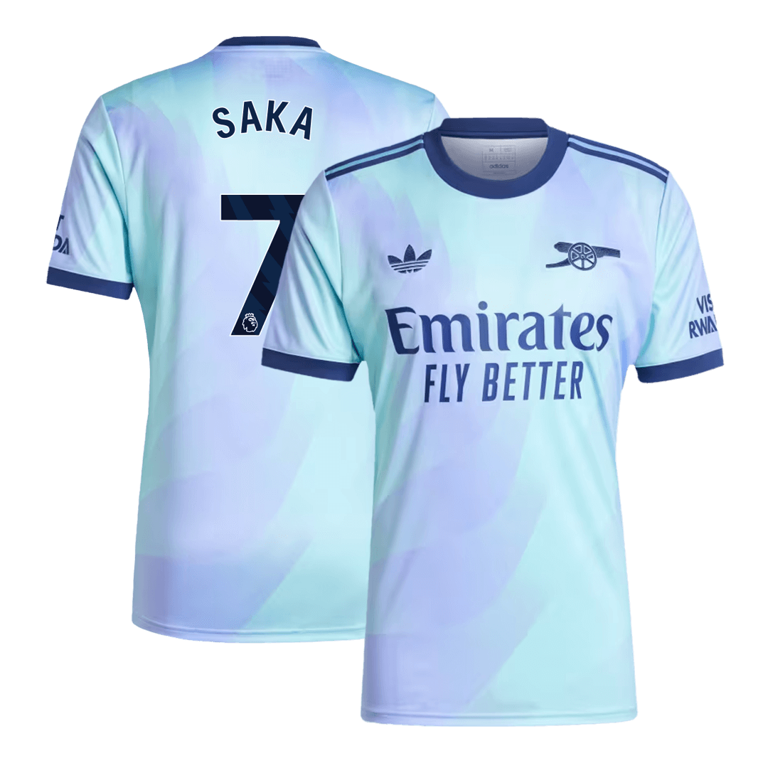 SAKA #7 Arsenal Third Away  Soccer Jersey 2024/25
