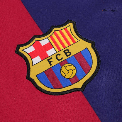 LEWANDOWSKI #9 Barcelona Home  Soccer Jersey 2024/25- Spotify Logo Without Text