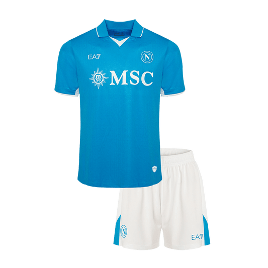 Kid's Napoli Home  Soccer Jersey Kit(Jersey+Shorts) 2024/25