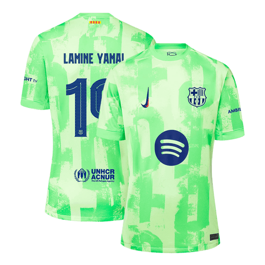 LAMINE YAMAL #19 Barcelona Third Away  Soccer Jersey 2024/25 - UCL Spotify Logo Without Text