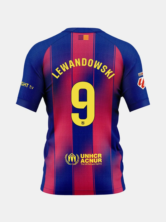 Barcelona Lewandowski #9 Home 2025/26 Soccer Jersey - La Liga