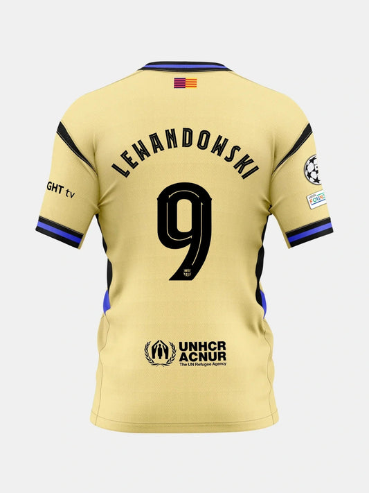Barcelona x Kobe Bryant Lewandowski #9 Away 2025/26 Soccer Jersey - UCL