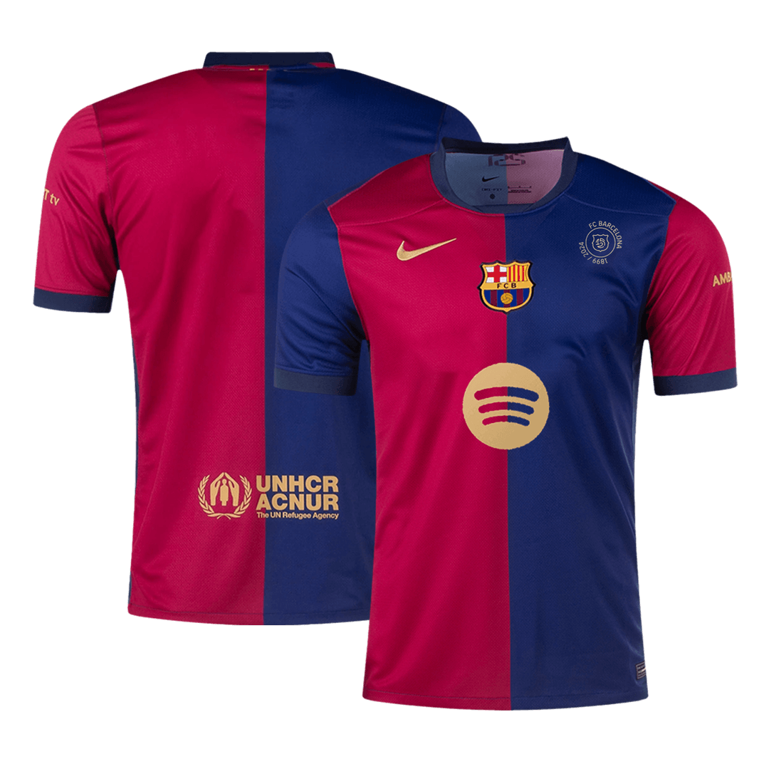 Barcelona Home  Soccer Jersey 2024/25 - 125th Anniversary(Spotify Logo Without Text)