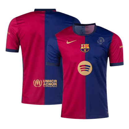 Barcelona Home  Soccer Jersey 2024/25 - 125th Anniversary(Spotify Logo Without Text)