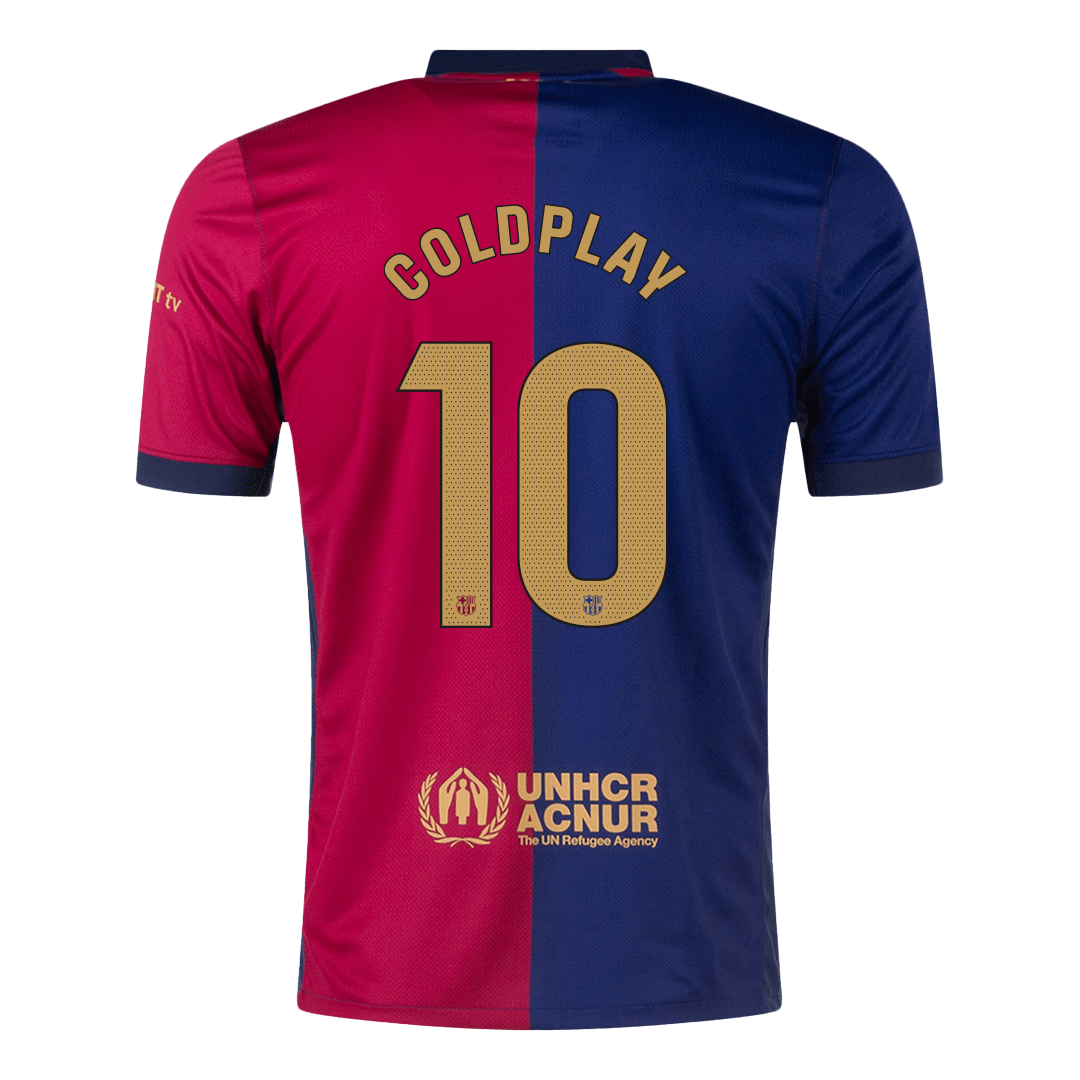 COLDPLAY #10 Barcelona Home  Soccer Jersey 2024/25
