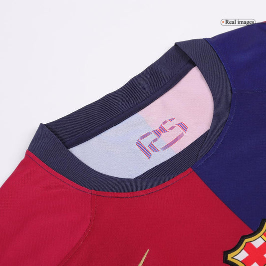 LAMINE YAMAL #19 Barcelona Home  Soccer Jersey 2024/25- Spotify Logo Without Text