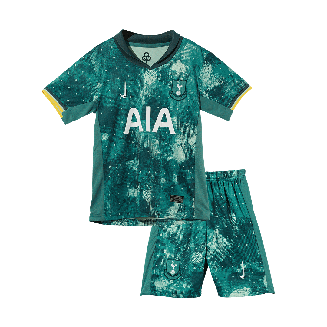 Kid's Tottenham Hotspur Third Away  Soccer Jersey Kit(Jersey+Shorts) 2024/25