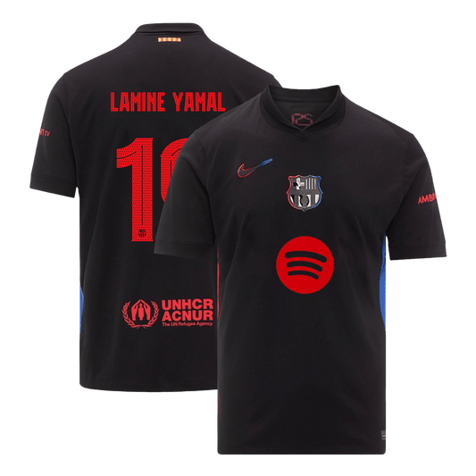 LAMINE YAMAL #19 Barcelona Away  Soccer Jersey 2024/25 - UCL (Spotify Logo Without Text)