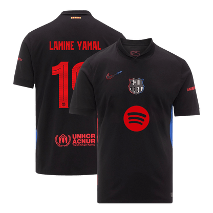 LAMINE YAMAL #19 Barcelona Away  Soccer Jersey 2024/25k - Spotify Logo Without Text