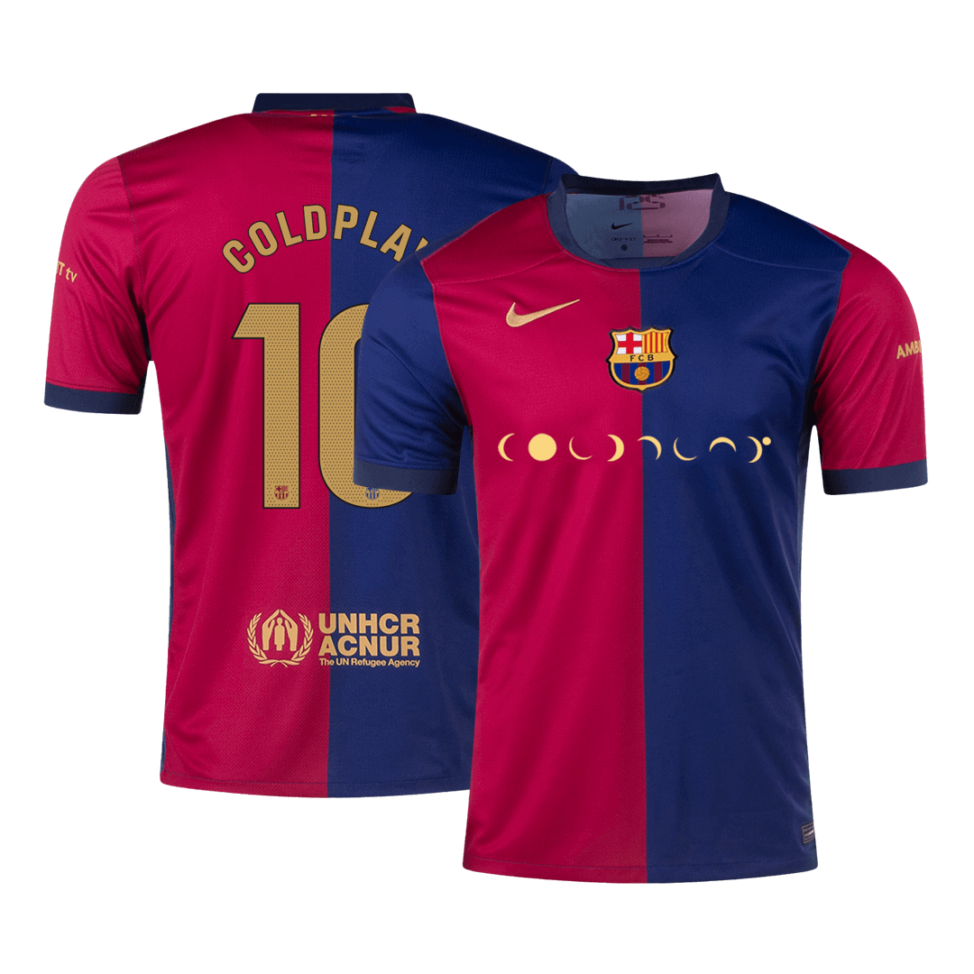 COLDPLAY #10 Barcelona Home  Soccer Jersey 2024/25