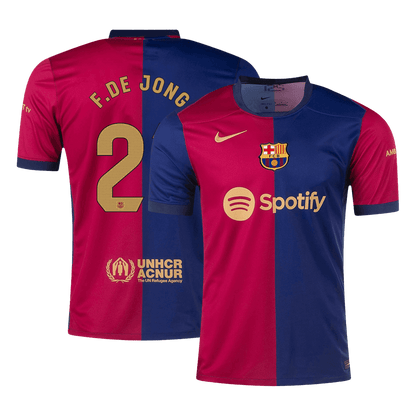 F.DE JONG #21 Barcelona Home  Soccer Jersey 2024/25