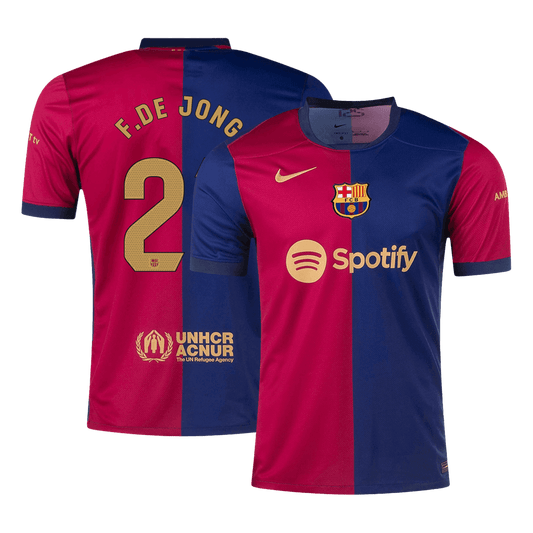 F.DE JONG #21 Barcelona Home  Soccer Jersey 2024/25