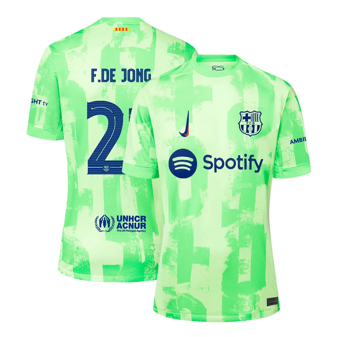F.DE JONG #21 Barcelona Third Away  Soccer Jersey 2024/25- UCL