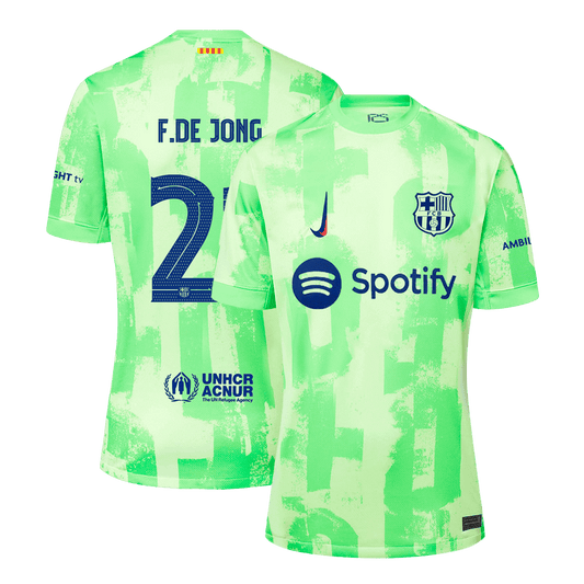 F.DE JONG #21 Barcelona Third Away  Soccer Jersey 2024/25- UCL