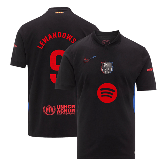 LEWANDOWSKI #9 Barcelona Away  Soccer Jersey 2024/25