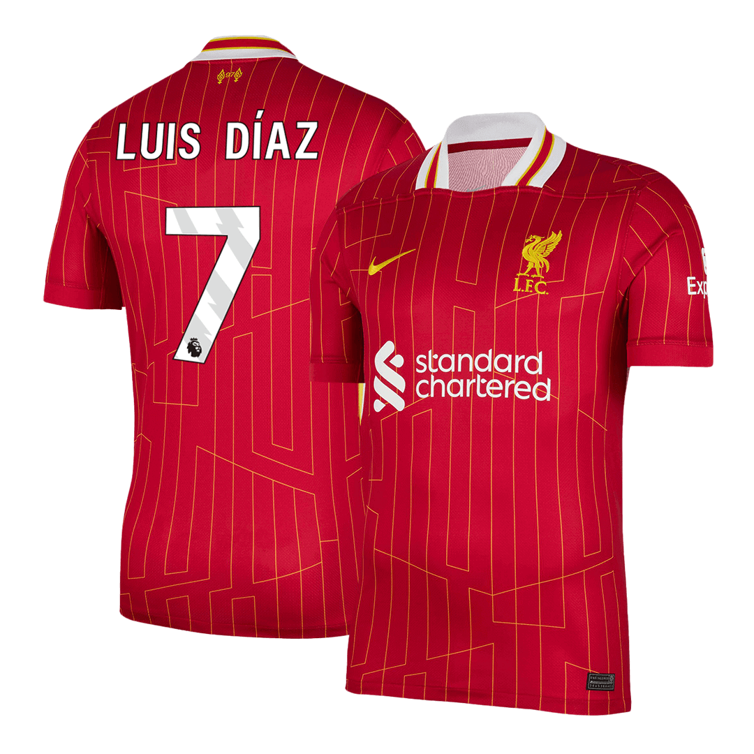Luis Díaz #7 Liverpool Home  Soccer Jersey 2024/25