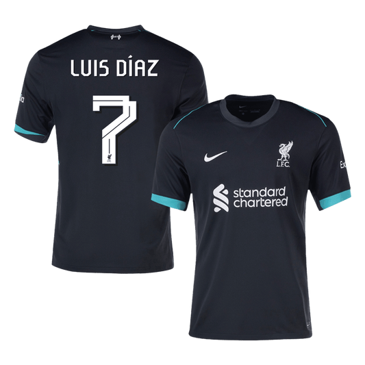 LUIS DÍAZ  #7 Liverpool Away  Soccer Jersey 2024/25 - UCL