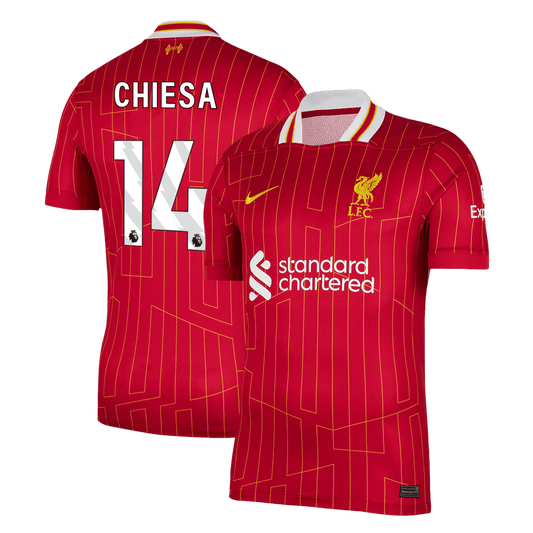 CHIESA #14 Liverpool Home  Soccer Jersey 2024/25